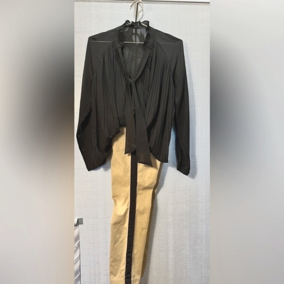 J Crew Andie Tan Black Tuxedo pant size 8 - Picture 11 of 11